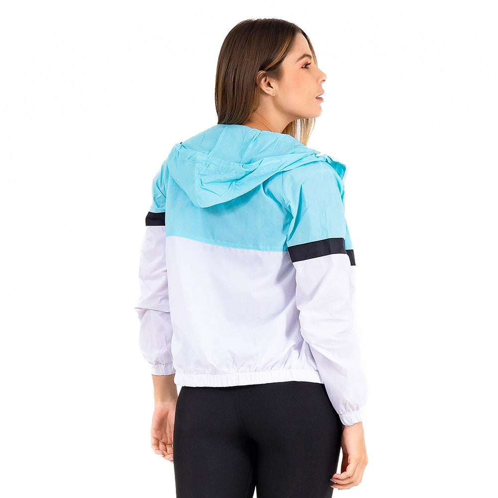 CHAQUETA ROMPEVIENTO THUNDER M - VERDE MENTA-BLANCO - FRANJA NEGRO